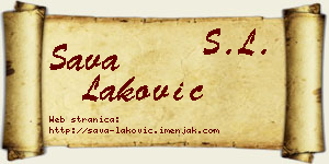 Sava Laković vizit kartica